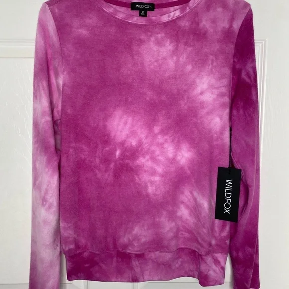 NET Wildfox Tie Dye Lounge Sweater Sz XS - Picture 4 of 8
